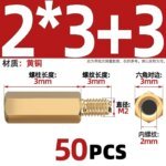 M2/M2.5/M3/M4/M5/M6 Copper Brass Pillars Standoff Circuit Spacer PCB Board Nut Screws,Hexagonal Copper Post,Single Head Copper Screw Post,Computer Case Motherboard Screw,Support Post