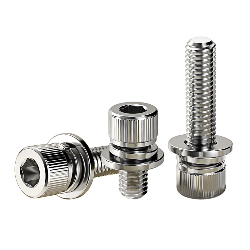 2_sg-11134201-7rd3p-m6qnm7ioahvf85 304 Stainless Steel Hexagon Socket Head Bolt Set (bolt+flat Washer+spring Washer) M2 M3 M4 M5 M6 M8 M10 M12 Screws