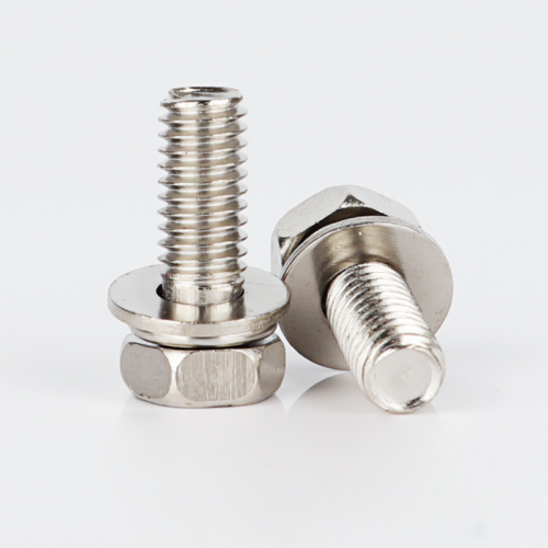 M3M4M5M6M8M10 Nickel Plated Cross Hexagon Screw Flat Washer Spring Washer Set, Bolt, Recessed Screw