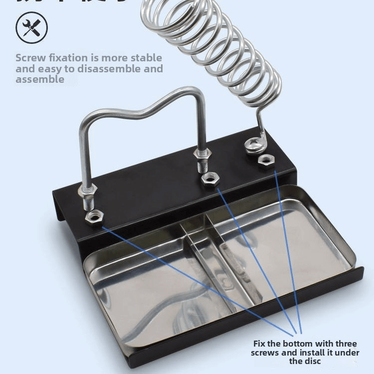 Metal Soldering Iron Holder + Rosin + Sponge, Electrical Repair Tools