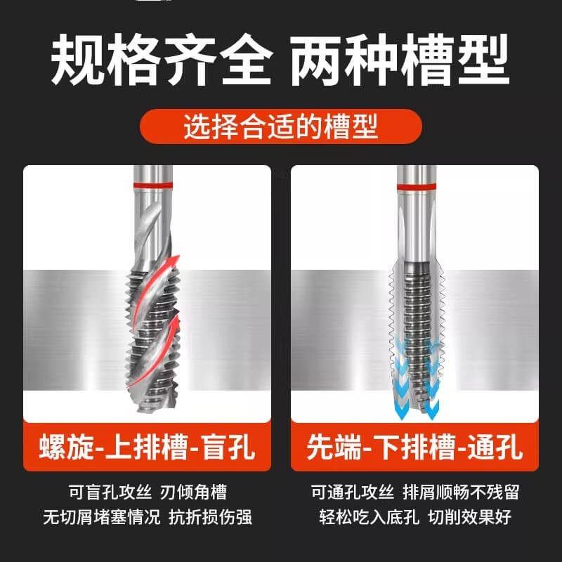 HSSE Standard Coarse/ Fine Thread Tap Spiral Tap M2 M2.5 M3 M4 M5 M6 M7 M8 M9 M10 M11 M12 Metric Machine Screw Thread Taps Tip Tap Special for Stainless Steel/Carbon Steel