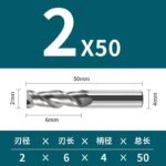 2 Flutes HRC55 Carbide End Mill CNC Cutting tools Alloy Carbide Milling EndMills Tungsten Steel Milling Cutter Square Router Bit For Aluminum