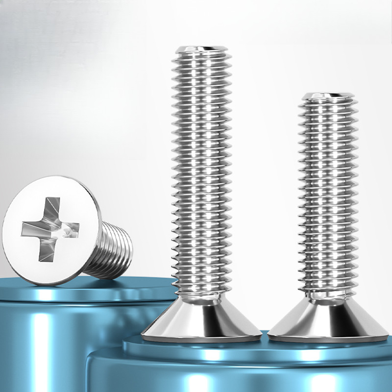 3_sg-11134201-7rd3p-m70og2vim26q5f M1.4/M1.6/M2/M2.5/M3/M3.5/M4/M5/M6 M8 M10 M12 Screw 304 Stainless Steel Cross Head Flat Head Screws, Horn Countersunk Head Screw Small Bolt