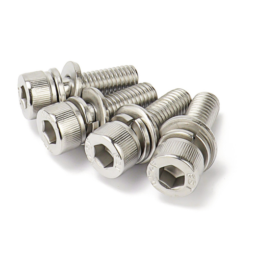 3_sg-11134201-7rd51-m6qnm86jcxvt2c 304 Stainless Steel Hexagon Socket Head Bolt Set (bolt+flat Washer+spring Washer) M2 M3 M4 M5 M6 M8 M10 M12 Screws