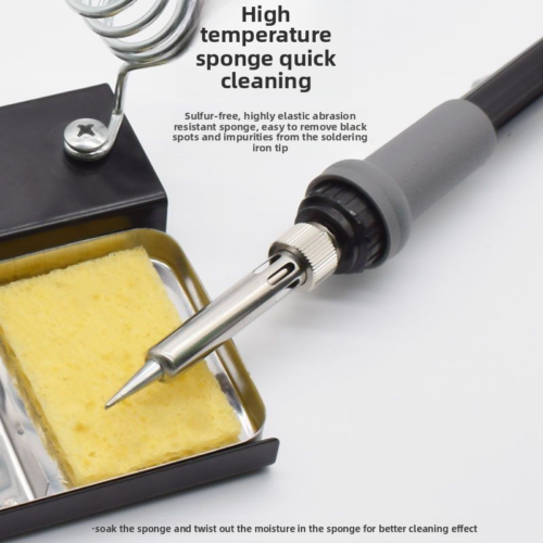 Metal Soldering Iron Holder + Rosin + Sponge, Electrical Repair Tools