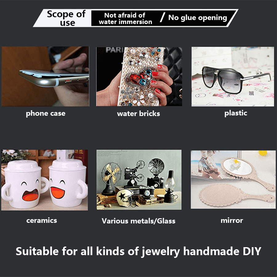 B7000 Jewelry Glue for Jewelry Making, 50ML/1.69 fl oz Clear B-7000 Glue Rhinestone, Multipurpose Super Adhesive for Phone Repair Nail Art Wood Glass Charms