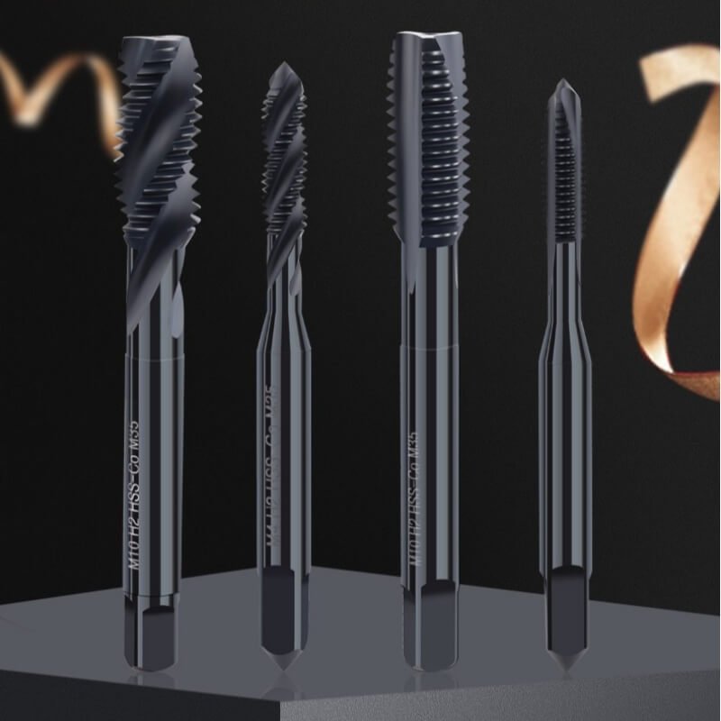 UMLO Cobalt Containing Nitride Superhard Tap Spiral/Straight Fluted Tap M1 M2 M3 M4 M5 M6 M7 M8 M9 M10 M11 M12 M14 M16 Machine Screw Thread Taps Tip Tap Special for Stainless Steel