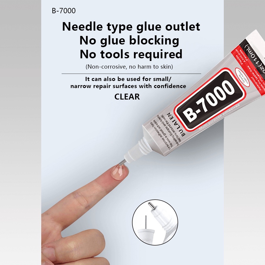 B7000 Jewelry Glue for Jewelry Making, 50ML/1.69 fl oz Clear B-7000 Glue Rhinestone, Multipurpose Super Adhesive for Phone Repair Nail Art Wood Glass Charms