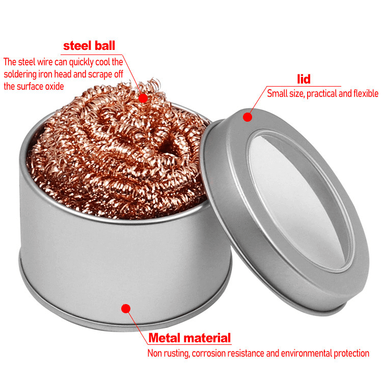 Electric Soldering Iron Tip Cleaner, Welding Head Cleaning,soldering Iron Cleaning Ball, Quick Tin Removal