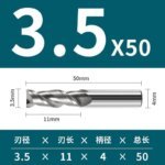 2 Flutes HRC55 Carbide End Mill CNC Cutting tools Alloy Carbide Milling EndMills Tungsten Steel Milling Cutter Square Router Bit For Aluminum
