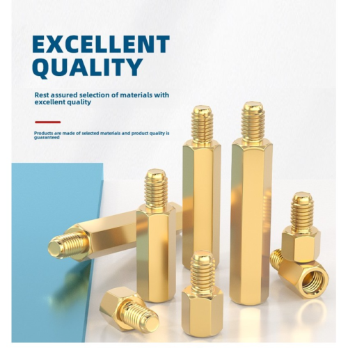M2/M2.5/M3/M4/M5/M6 Copper Brass Pillars Standoff Circuit Spacer PCB Board Nut Screws,Hexagonal Copper Post,Single Head Copper Screw Post,Computer Case Motherboard Screw,Support Post