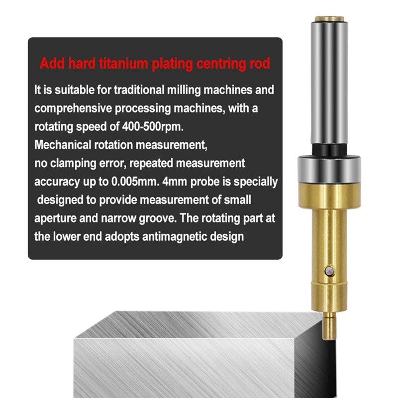 Precision Titanium Non-Magnetic Mechanical Edge Finder Center Finder Touch Point Sensor for CNC Machine,Mechanical Processing Factory Quickly Measurement Tool