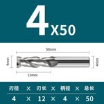 2 Flutes HRC55 Carbide End Mill CNC Cutting tools Alloy Carbide Milling EndMills Tungsten Steel Milling Cutter Square Router Bit For Aluminum