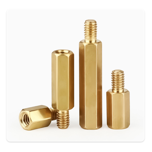 M2/M2.5/M3/M4/M5/M6 Copper Brass Pillars Standoff Circuit Spacer PCB Board Nut Screws,Hexagonal Copper Post,Single Head Copper Screw Post,Computer Case Motherboard Screw,Support Post