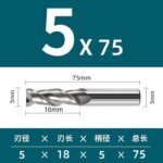 2 Flutes HRC55 Carbide End Mill CNC Cutting tools Alloy Carbide Milling EndMills Tungsten Steel Milling Cutter Square Router Bit For Aluminum