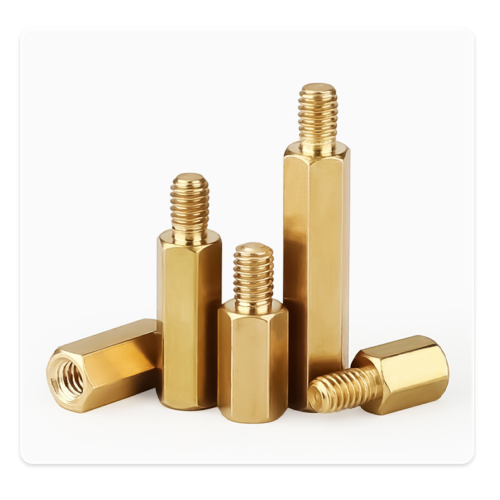 M2/M2.5/M3/M4/M5/M6 Copper Brass Pillars Standoff Circuit Spacer PCB Board Nut Screws,Hexagonal Copper Post,Single Head Copper Screw Post,Computer Case Motherboard Screw,Support Post