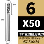 3 Flutes HRC55 Carbide End Mill CNC Cutting Tools Alloy Carbide Milling EndMills Tungsten Steel Milling Cutter Square Router Bit for Aluminum Alloy