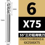 3 Flutes HRC55 Carbide End Mill CNC Cutting Tools Alloy Carbide Milling EndMills Tungsten Steel Milling Cutter Square Router Bit for Aluminum Alloy