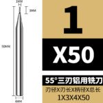 3 Flutes HRC55 Carbide End Mill CNC Cutting Tools Alloy Carbide Milling EndMills Tungsten Steel Milling Cutter Square Router Bit for Aluminum Alloy