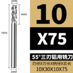 3 Flutes HRC55 Carbide End Mill CNC Cutting Tools Alloy Carbide Milling EndMills Tungsten Steel Milling Cutter Square Router Bit for Aluminum Alloy