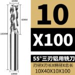 3 Flutes HRC55 Carbide End Mill CNC Cutting Tools Alloy Carbide Milling EndMills Tungsten Steel Milling Cutter Square Router Bit for Aluminum Alloy