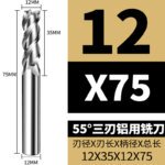 3 Flutes HRC55 Carbide End Mill CNC Cutting Tools Alloy Carbide Milling EndMills Tungsten Steel Milling Cutter Square Router Bit for Aluminum Alloy