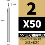 3 Flutes HRC55 Carbide End Mill CNC Cutting Tools Alloy Carbide Milling EndMills Tungsten Steel Milling Cutter Square Router Bit for Aluminum Alloy