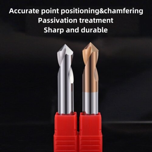 主图_02 1pcs HRC55 Tungsten Steel Alloy Centering Drill for Steel/Aluminum 90 Degree Chamfering Drill,Carbide Spot Drill Bit,CNC Drilling Guide Tool Location Center Router Bit Metal Drills