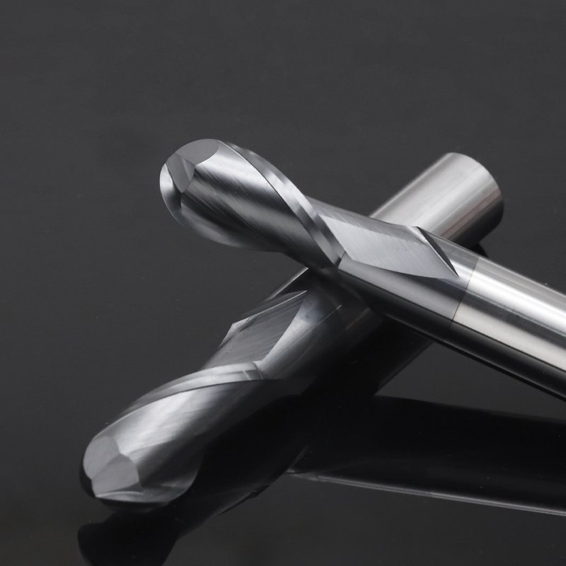 主图_2 HRC55°/HRC65° R0.5mm - R3mm Cutting Router 2 Flutes Tungsten Steel Ball End Milling Cutter, CNC Milling Cutter Machine Milling Tools Ball Nose End Mill,Nano-Coated Micrograin Carbide Ball Nose End Mill