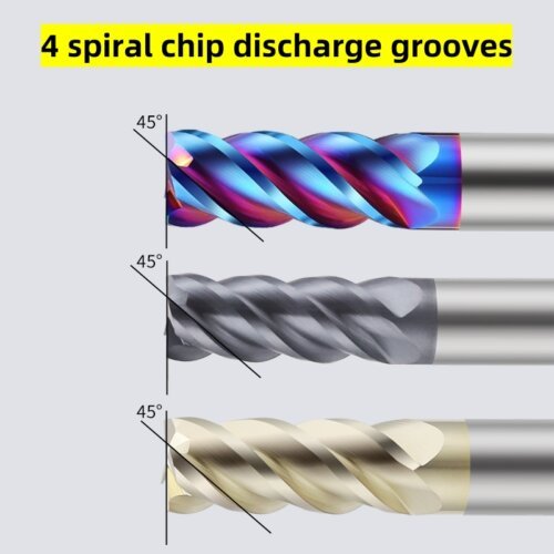 主图_3 Diameter 1~8mm 4 Flutes HRC65 Carbide Flat End Mill CNC Cutting Tools Alloy Carbide Milling EndMills Tungsten Steel Milling Cutter Square Router Bit